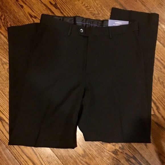 CROFT & BARROW Black Flat Front Dress Pants 34x32 - Picture 4 of 8